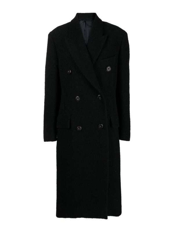 Acne Studios: short coats - Double-breasted wool coat
