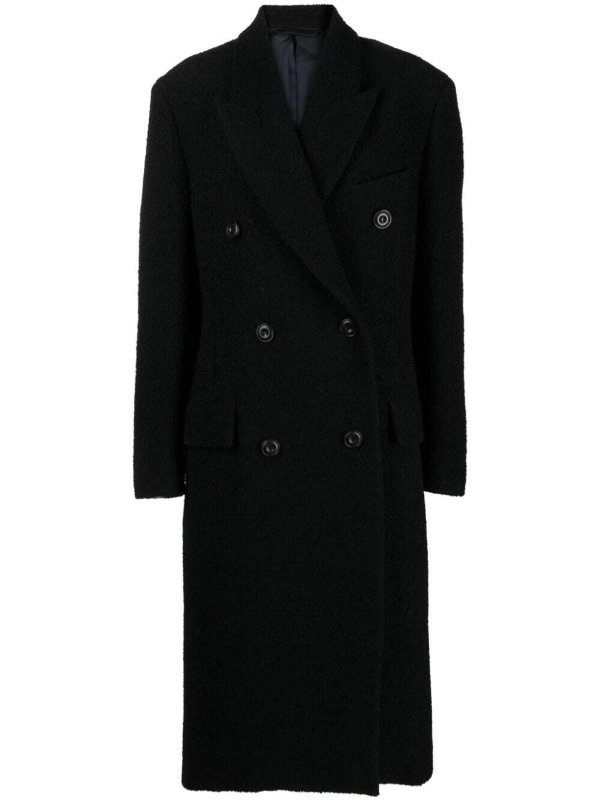 Double-breasted wool coat shop online: Acne Studios