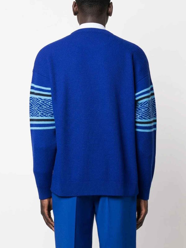 VERSACE buy online Rundhalspullover - Blau