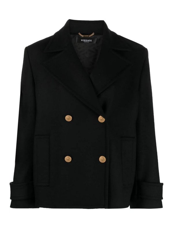VERSACE: Abrigos cortos - Abrigo Corto - Negro