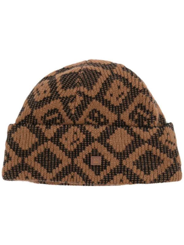 The Best Shops Acne Studios: beanies - Face tiles beanie
