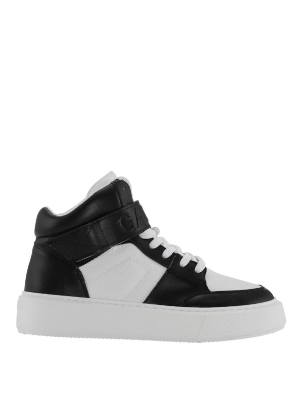 Sporty mix high-top sneakers shop online: GANNI