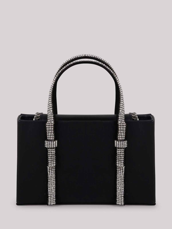 KARA: totes bags online - Mini crystal bow tote bag