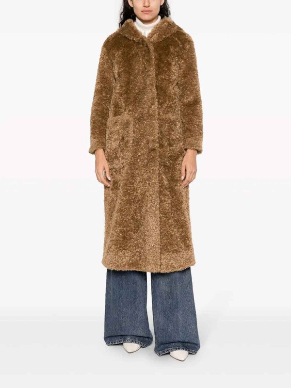 The Best Shops HERNO: short coats - Coat in curly faux fur