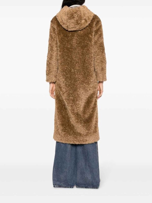 Coat in curly faux fur shop online: HERNO