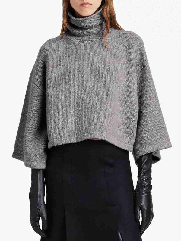 Proenza Schouler: v necks online - Double face high neck pullover