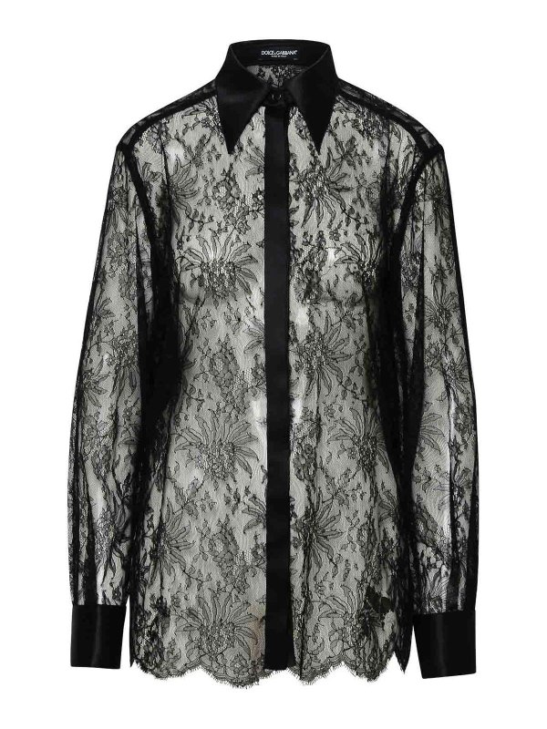 DOLCE & GABBANA: shirts - Lace shirt