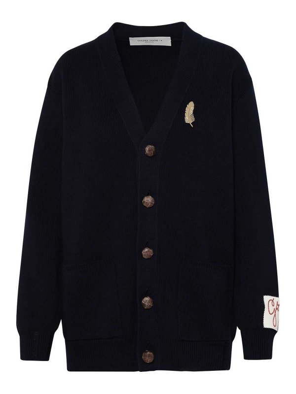 GOLDEN GOOSE: カーディガン - カーディガン - ダークブルー