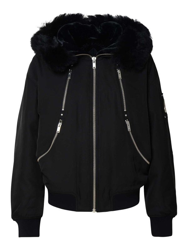 MOOSE KNUCKLES: Chaquetas Bomber - Chaqueta Bomber - Negro