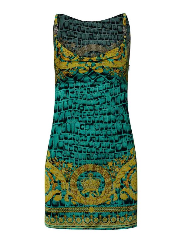 VERSACE: short dresses - Baroque mini dress