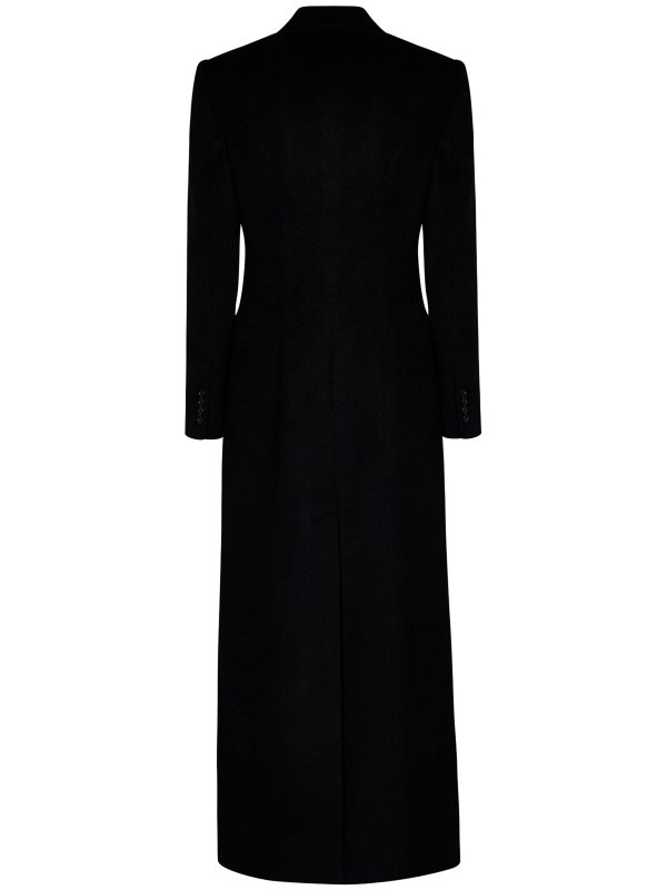 ALEXANDER MCQUEEN: short coats online - Black Cashmere Blend Double-Breasted Coat
