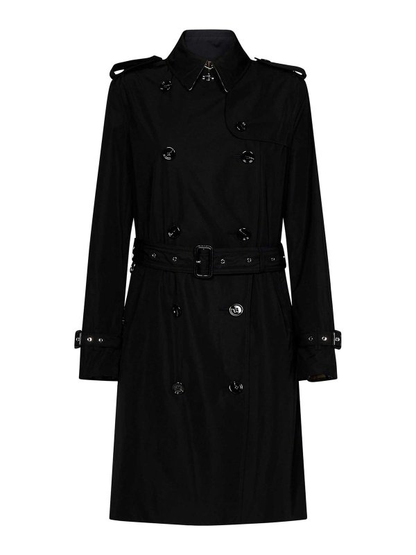 BURBERRY: short coats - Nylon Trench Coat with Burberry Check Lining