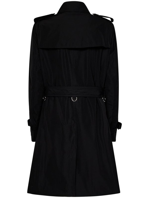 BURBERRY: short coats online - Nylon Trench Coat with Burberry Check Lining