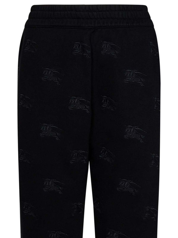 The Best Shops BURBERRY: pantaloni sport - Joggers in felpa di cotone nero