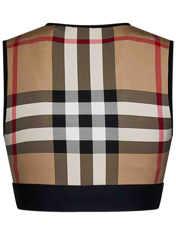 Burberry Tartan Sporty Top S Brown