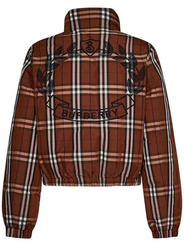 BURBERRY: casual jackets online - Down jacket with oak leaf crest at back