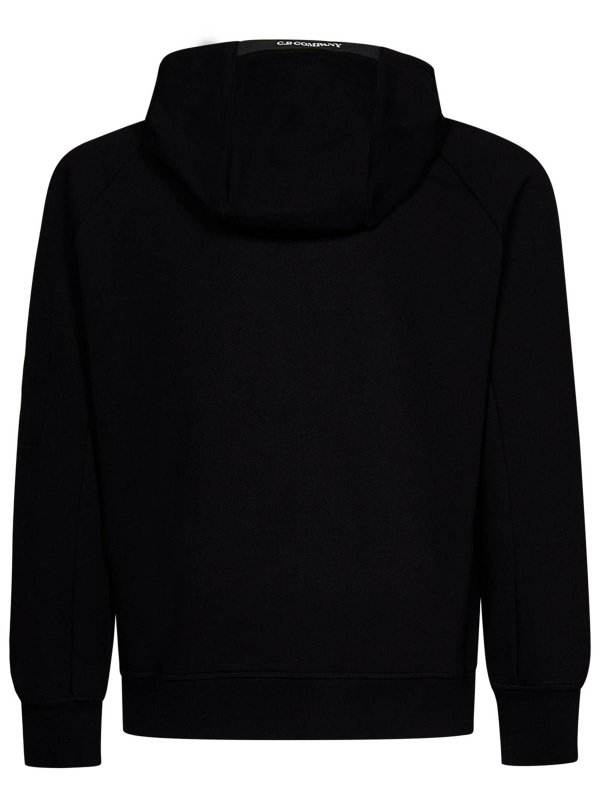 C.P. COMPANY: Felpe e maglie online - Felpa con cappuccio e zip diagonale in cotone