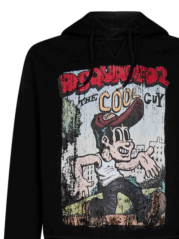 The Best Shops DSQUARED2: Sweatshirts & Sweaters - Printed hoodie