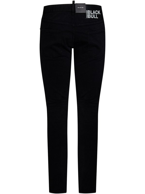 DSQUARED2: bootcut jeans online - Black Stretch Denim Slim-Fit Jeans