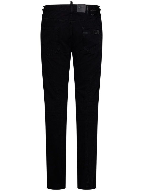 DSQUARED2: bootcut jeans online - Black Cotton Denim Skinny-Fit Jeans