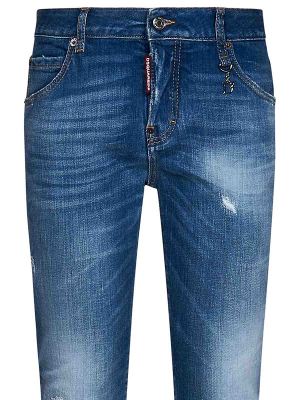The Best Shops DSQUARED2: straight leg jeans - Faded Blue Charm Jeans