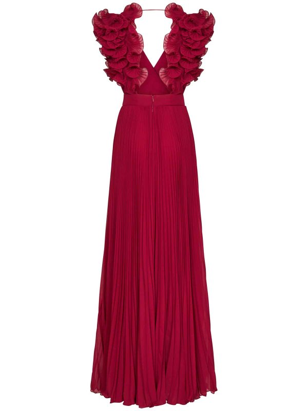 ELIE SAAB: Robe longueur genou online - Robe Au Genou - Rouge