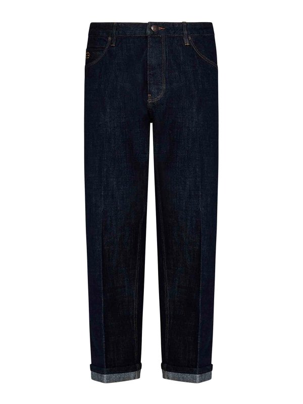 EMPORIO ARMANI: Bootcut - Bootcut Jeans - Blau
