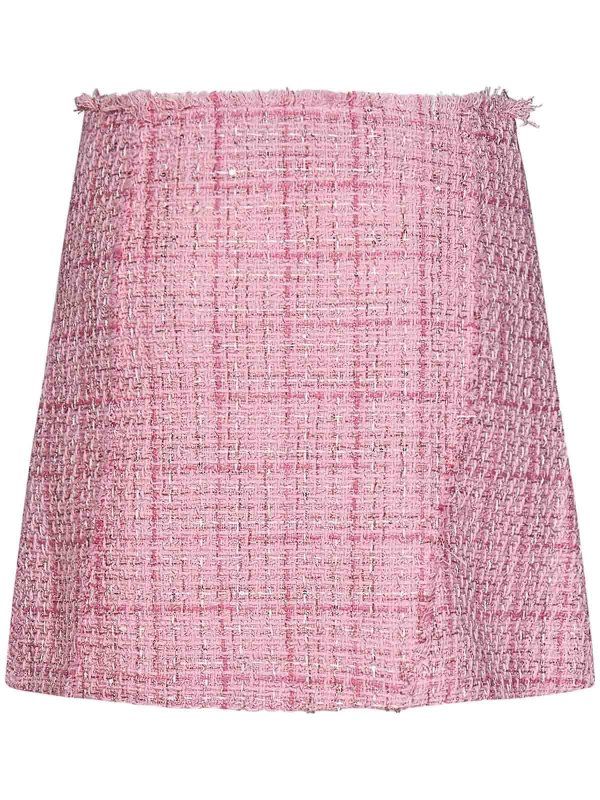 GCDS: Knee length skirts & Midi online - Pink Tweed Mini Skirt