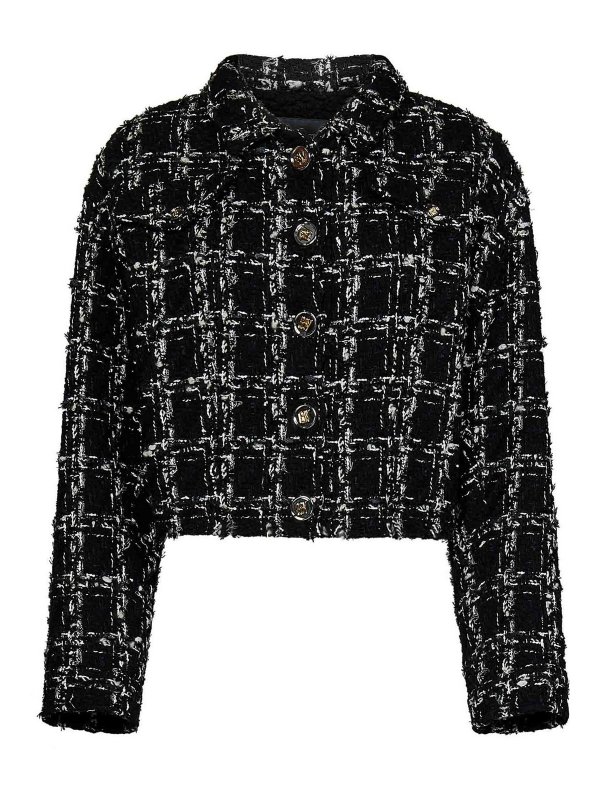 Giambattista Valli: giacche casual - Giacca corta in tweed nero