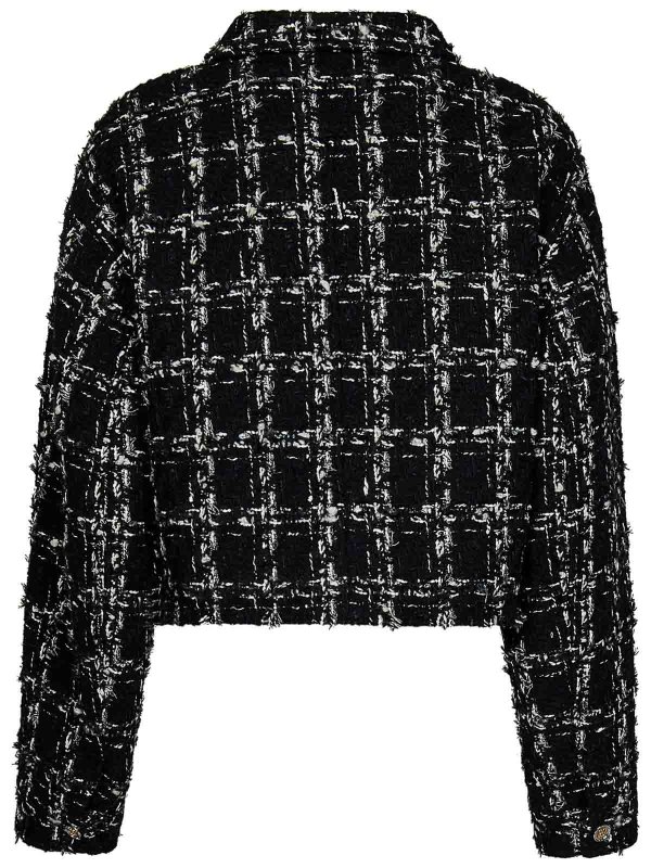 Giambattista Valli: giacche casual online - Giacca corta in tweed nero