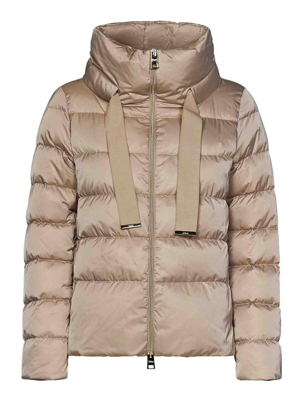 HERNO: casual jackets - Chantilly Satin Quilted Down Jacket