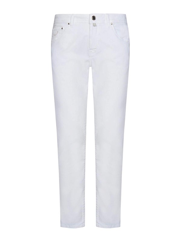 JACOB COHEN: jeans bootcut - Jeans slim fit in denim di cotone