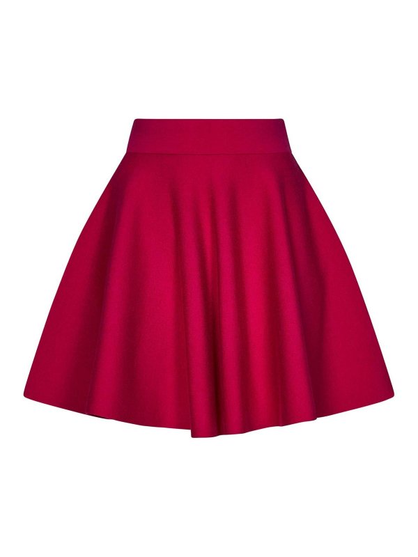 NINA RICCI: flared jeans - Fuchsia Skater Miniskirt