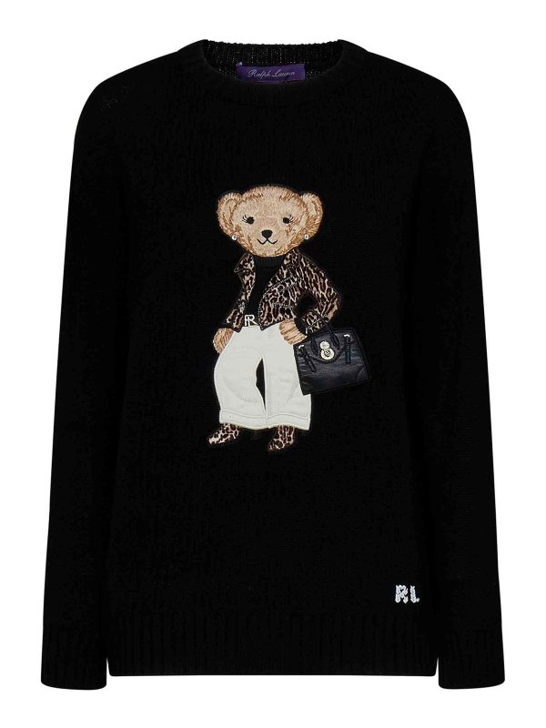 RALPH LAUREN: Pull col rond - Pull Col Rond - Noir