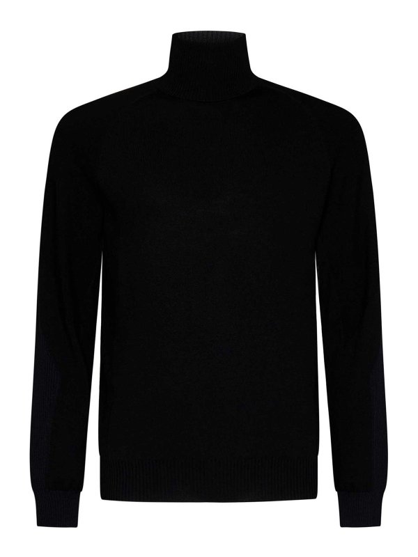 SEASE: Strickpullover mit Rundhalsausschnitt - Rundhalspullover - Schwarz