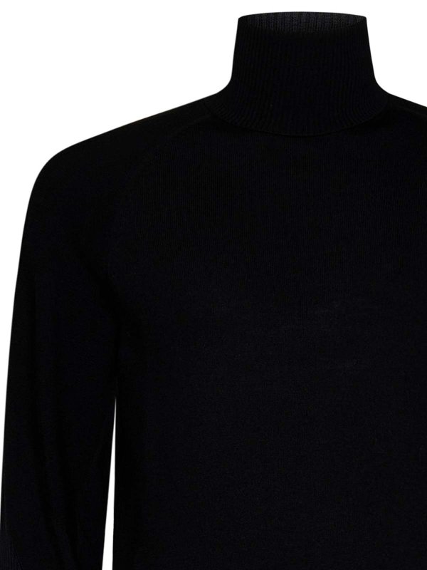 The Best Shops SEASE: Strickpullover mit Rundhalsausschnitt - Rundhalspullover - Schwarz