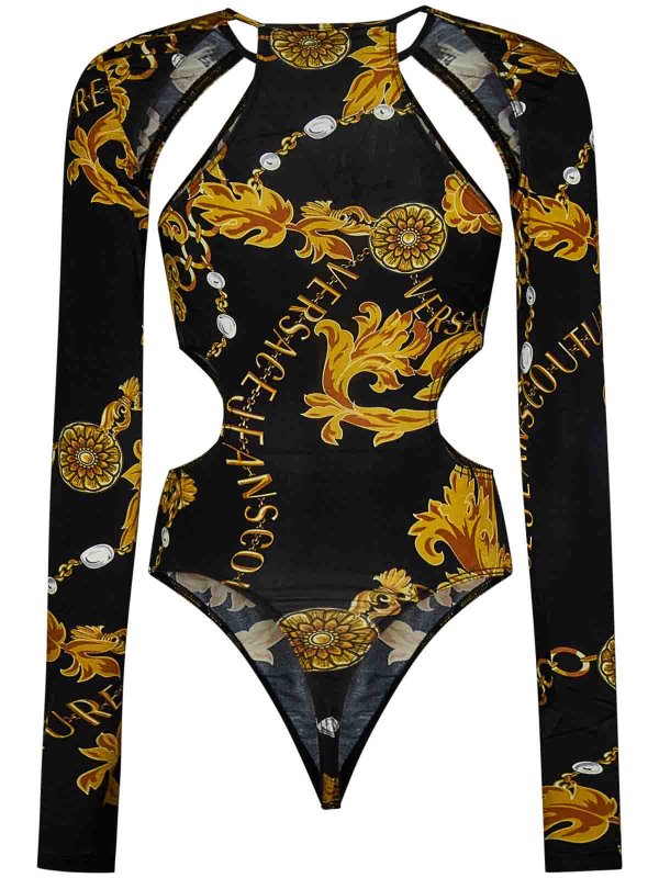 PRINTED LYCRA BODYSUIT for Women - Versace Jeans Couture sale