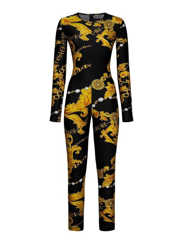 Versace Jeans Couture: ジャンプスーツ - ジャンプスーツ - 黒
