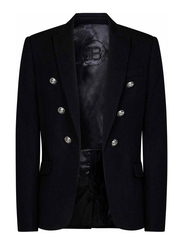 Balmain: Blazer - Blazer - Negro