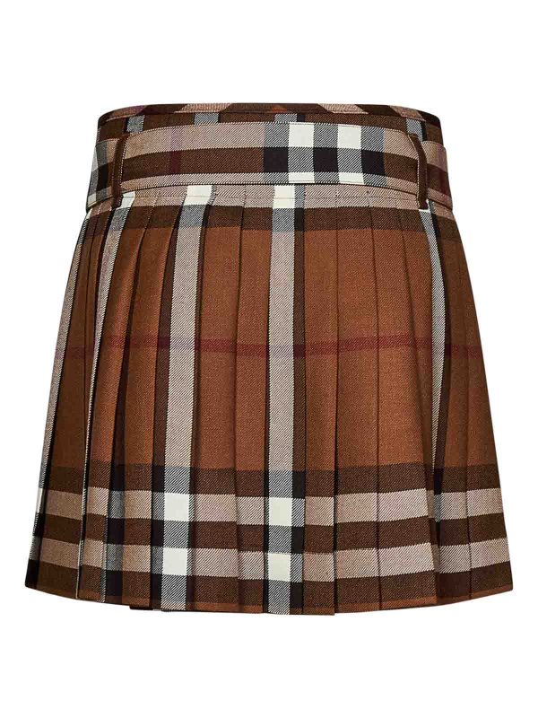 BURBERRY: ニーレングススカート＆ミディ丈 online - 膝丈/ミディスカート - ブラウン