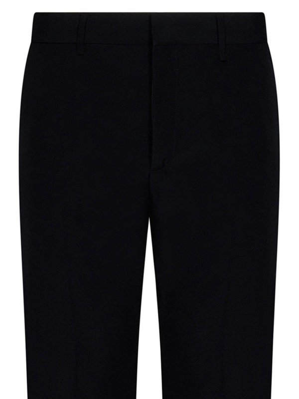 Black Wool Trousers with Satin Detail shop online: GIVENCHY