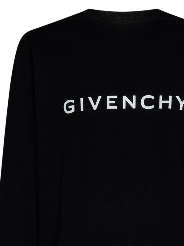 The Best Shops GIVENCHY: Sweatshirts & Sweaters - Black Brushed Cotton Sweatshirt
