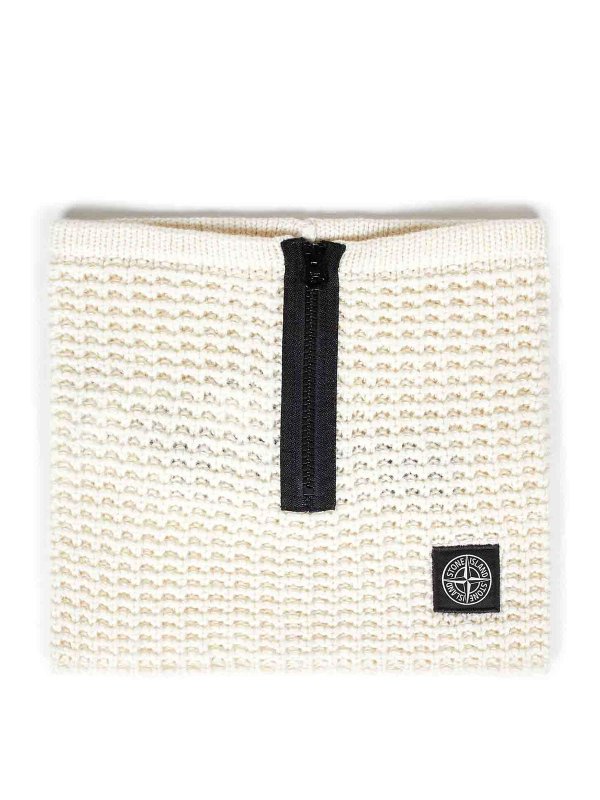 STONE ISLAND: スカーフ - スカーフ - 白