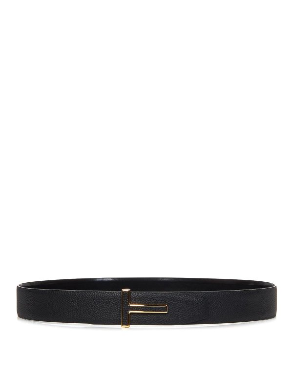TOM FORD: belts - Reversible Leather Belt