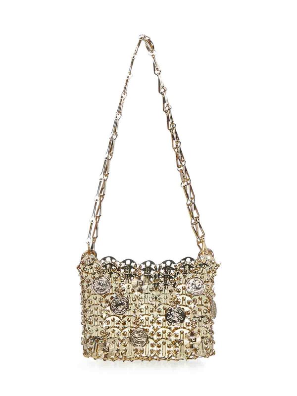 Rabanne Mini Shoulder Bag Gold-Toned Brass Medals