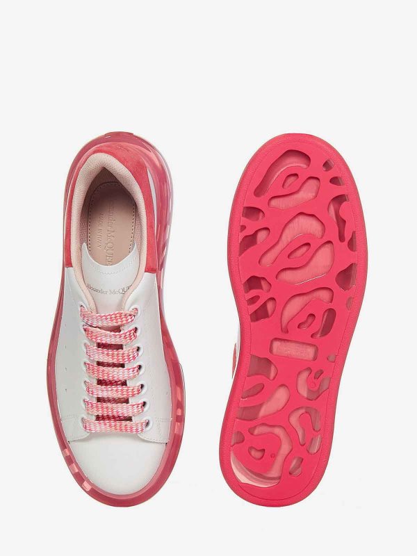 Oversize Ivory Leather Sneakers shop online: ALEXANDER MCQUEEN