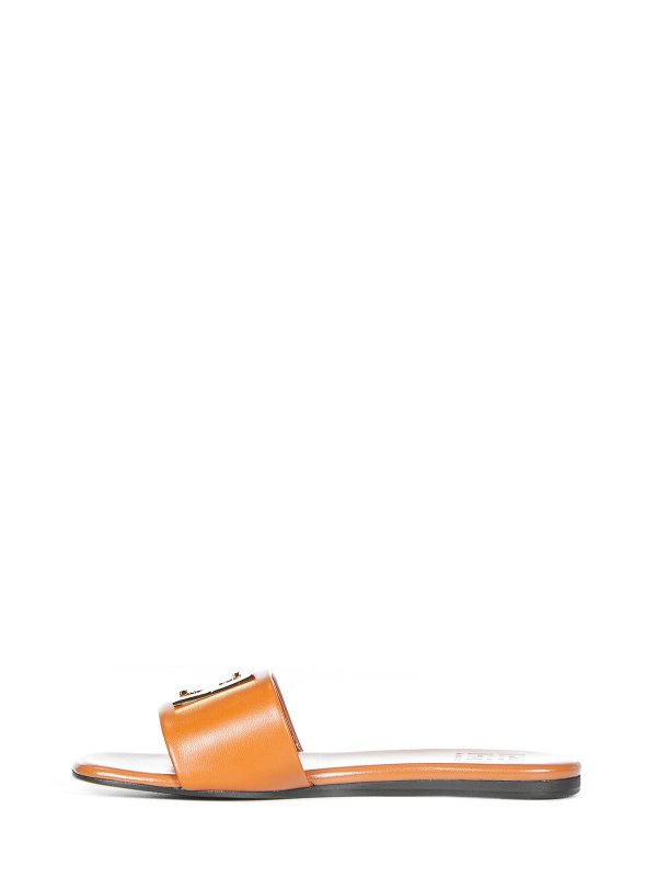 GIVENCHY: flat shoes online - Beige Leather Flat Mules