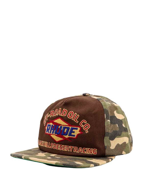 RHUDE: hats & caps online - Camouflage hat