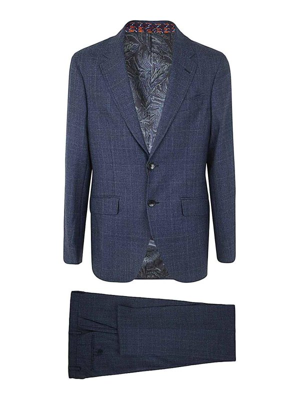 ETRO: Elegante Anzüge - Eleganter Anzug - Blau