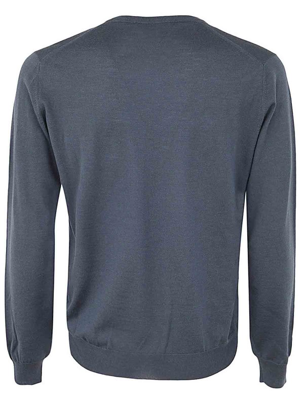 FILIPPO DE LAURENTIIS: Strickpullover mit V-Ausschnitt online - V-Pullover - Blau